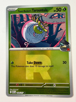 Team Rocket's Tarountula (Team Rocket) 018/217 Reverse Holo Pokemon TCG NM ASC - Image 1