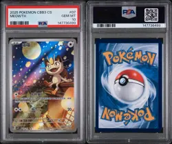 2025 POKEMON SIMPLIFIED CHINESE CBB3 C-GEM PACK VOL 3 #07 MEOWTH PSA 10 - Image 3