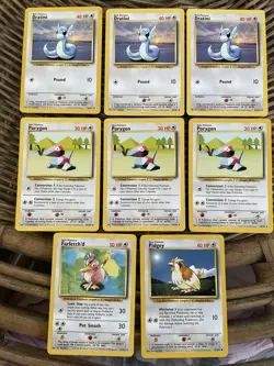 pokemon cards 2000 base set lot rattata 61/102 raticate 40/102 pidgey 57/102 - Image 2
