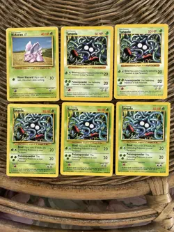 pokemon cards 2000 base set lot nidoran 55/102 nidorino 37/102 tangela 66/102 - Image 2