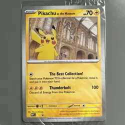 Pikachu at the Museum oversized promo card Pokemon × Natural History Museum - Image 1