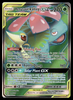 Pokemon Cards Venusaur & Snivy GX 210/236 Cosmic Eclipse Rare Ultra NM - Image 1