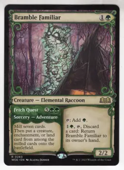 MTG Wilds Of Eldraine Showcase Card #283 Bramble Familiar - Image 1
