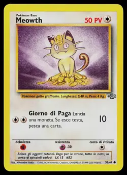 Pokemon Card Jungle Meowth 54/64 ITALIAN - Image 1