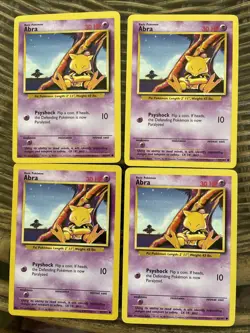 pokemon cards 2000 base set lot abra 43/102 kadabra 32/102 drowzee 49/102 - Image 2