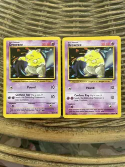 pokemon cards 2000 base set lot abra 43/102 kadabra 32/102 drowzee 49/102 - Image 4