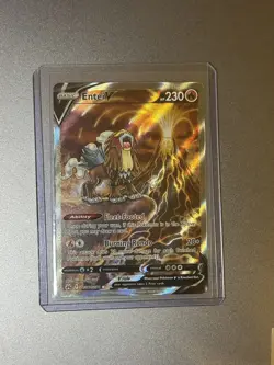 Entei V GG36/GG70 Ultra Rare Holo Crown Zenith: Galarian Gallery NM Pokemon - Image 1
