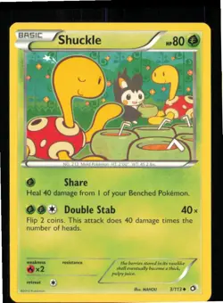 Shuckle 3/113 Uncommon Legendary Treasures Pokemon Moderately Played - Image 1