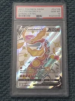 Pokemon 2021 Centiskorch V SV108/SV122 Shining Fates Shiny Holo Rare PSA 10 - Image 1