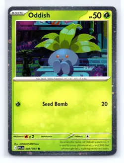 Oddish 001/094 Cosmos Holo Common Promo Phantasmal Flames Pokemon TCG B - Image 1