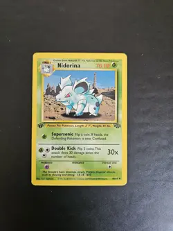 Pokemon TCG Nidorina 40/64 1st Editon WOTC Jungle LP - Image 1