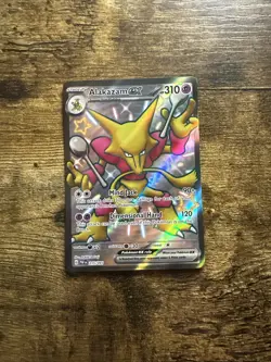 Pokemon TCG Shiny Alakazam ex 215/091 Paldean Fates Ultra Rare Full Art - Image 1