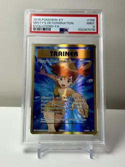 Misty's Determination Trainer FA 108/108 XY Evolutions 2016 Pokemon Card PSA 9 - Image 1