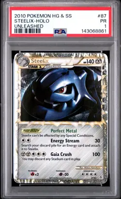 PSA 1 Steelix #87 HG & SS Unleashed Prime Ultra Rare Holo Foil 2010 Pokemon PR - Image 1