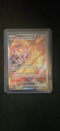 Pokemon TCG Team Rockets Moltres EX SIR 229/182 - Image 1