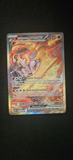 Pokemon TCG Team Rockets Moltres EX SIR 229/182 - Image 2