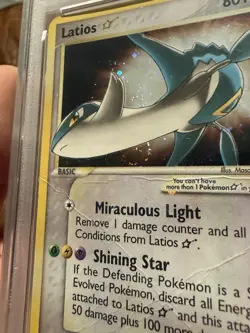 2005 Pokemon EX Deoxys Gold Star Latios #106/107 Holo – PSA 1 Swirl - Image 3
