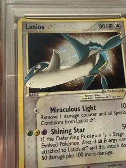 2005 Pokemon EX Deoxys Gold Star Latios #106/107 Holo – PSA 1 Swirl - Image 4