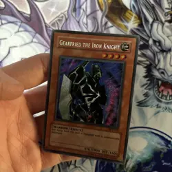 (EF) 2002 Yu-Gi-Oh! Gearfried the Iron Knight BPT-012 Tin Holo Raw LP - Image 3