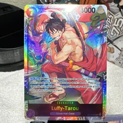 Bandai One Piece CCG Luffy-Tarou Full Art Foil ST18-005 8000 Character Card - Image 1