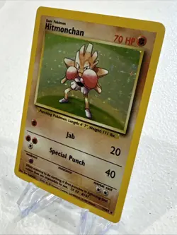 Hitmonchan 7/102 1999 Wizards Holo Rare Base Set Pokemon Card - Image 3