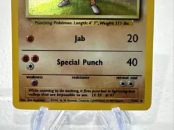 Hitmonchan 7/102 1999 Wizards Holo Rare Base Set Pokemon Card - Image 4