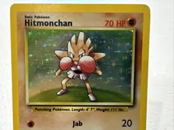 Hitmonchan 7/102 1999 Wizards Holo Rare Base Set Pokemon Card - Image 5