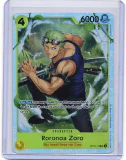 Roronoa Zoro SR OP15-113 ENGLISH ONE PIECE Card Adventure on KAMI’s Island NM - Image 1