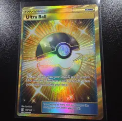 Pokemon TCG Ultra Ball Gold Secret Rare Holo Card Sun and Moon 161/149 - Image 1