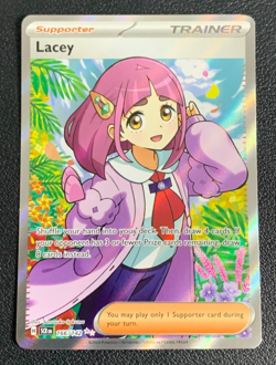 Lacey 166/142 Stellar Crown Full Art Ultra Rare Holo Pokemon TCG Card NM - Image 1