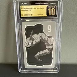 CGC PRISTINE 10 Onix Pokemon Playing Cards Korean Paper Safari 9 - Image 1