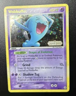 Wobbuffet 28/92 EX Legend Maker - Reverse Holo Stamped Pokemon Card 2006 NM - Image 1