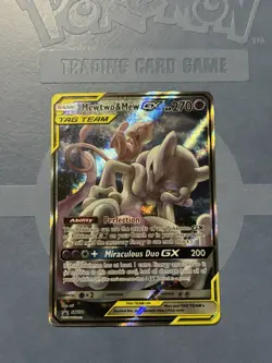 Mewtwo & Mew Tag Team GX SM191 Alternate Full Art Promo Pokemon Card - Image 1