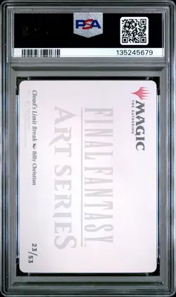 2025 Magic The Gathering Final Fantasy Art Series #23 Cloud'S Limit Break PSA10 - Image 2