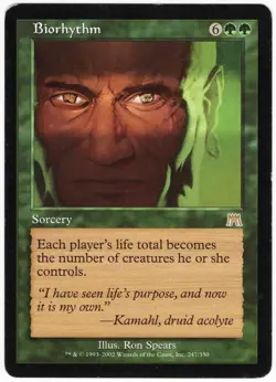 Biorhythm 2002 Onslaught Green Rare Sorcery MTG SP - NM AZ4 - Image 1