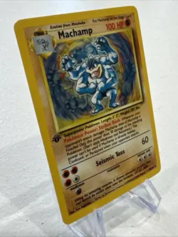 Pokemon TCG Machamp Holo Rare 1st Edition LP-MP - Image 2
