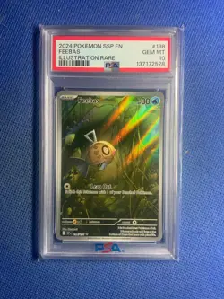 2024 Pokemon Ssp En-Surging Sparks Illustration Rare Feebas #198 PSA 10 - Image 1