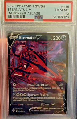 Pokemon Eternatus V Darkness Ablaze Ultra Rare #116/189 PSA 10 Gem Mint - Image 1