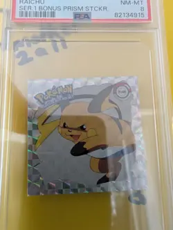 Pokemon 1999 Raichu Artbox Series 1 Prism Sticker #PR40 PSA 8 - Image 3