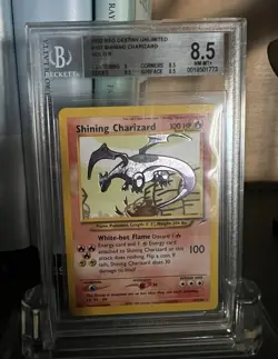 Shining Charizard BGS 8.5 NM Mint + 107/105ENG Pokemon No Psa Gold Star Japanese - Image 3