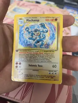 Pokemon TCG Machamp Holo Rare 1st Edition Base Set 8/102 - Image 2