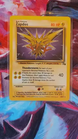 Zapdos 30/62 Fossil Pokemon LP Unlimited non holo 1999 - Image 1