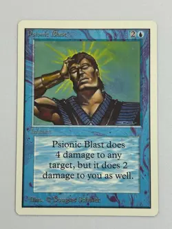 Psionic Blast - Unlimited Edition 1993 - MTG card [MP, see notes] - Image 1