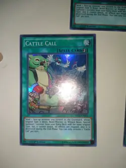 YUGIOH CATTLE CALL SHVI-EN081 1ST SUPER X3 NM Very Nice - Image 3