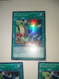 YUGIOH CATTLE CALL SHVI-EN081 1ST SUPER X3 NM Very Nice - Image 4