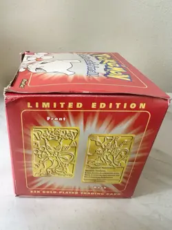 POKEMON TCG LIMITED EDITION 23K GOLD-PLATED TRADING CARD (#150 MEWTWO) SEALED! - Image 1