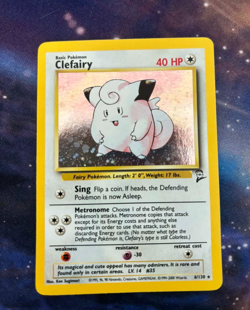 Clefairy Base Set 2 Holo 6/130 Rare Vintage Pokemon Card MP - Image 1