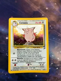 Pokemon TCG Clefable Base Set 2 Holo Unlimited Rare Card 5/130 MP - Image 1