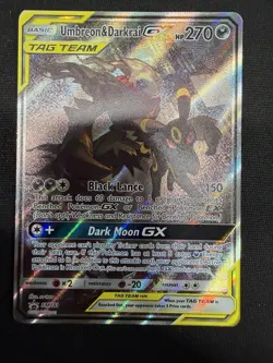 Umbreon SM241 & Captain Pikachu Pokemon Card - Image 1