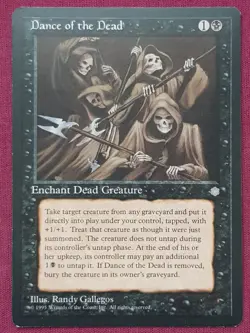 Magic The Gathering ICE AGE DANCE OF THE DEAD black card MTG - Image 1